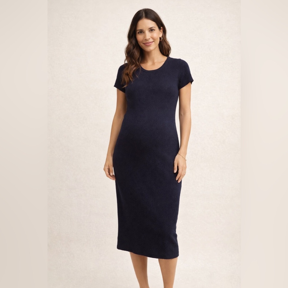 ✨HOST PICK✨Rosie Pope Maternity Navy Knit Midi Dress